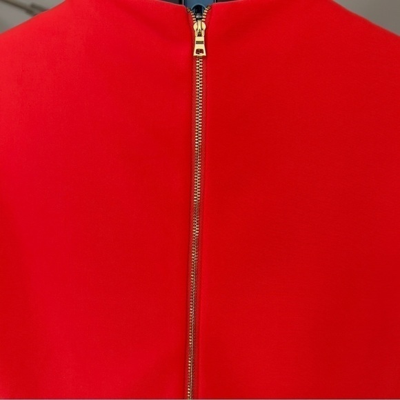 Dress Barn Coral Red Fit And Flare Sleeveless Knee Length Cocktail Dress Size 4 - Picture 6 of 12